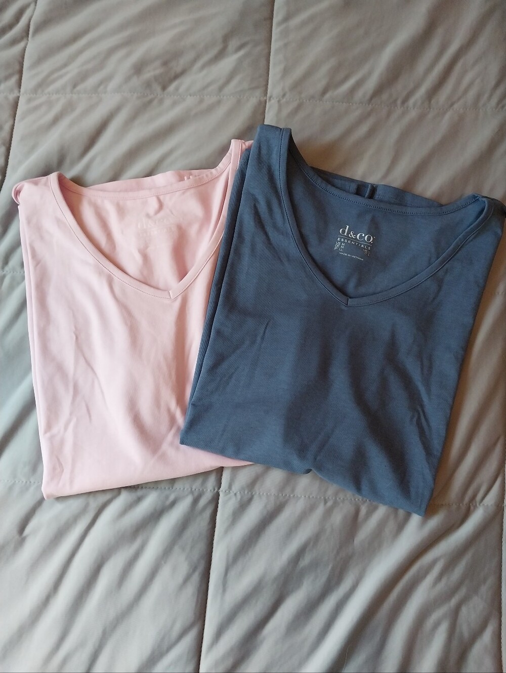 Denim&Co Essentials Set Of 2 V-Neck Cap/Dolman Sleeve Tunics